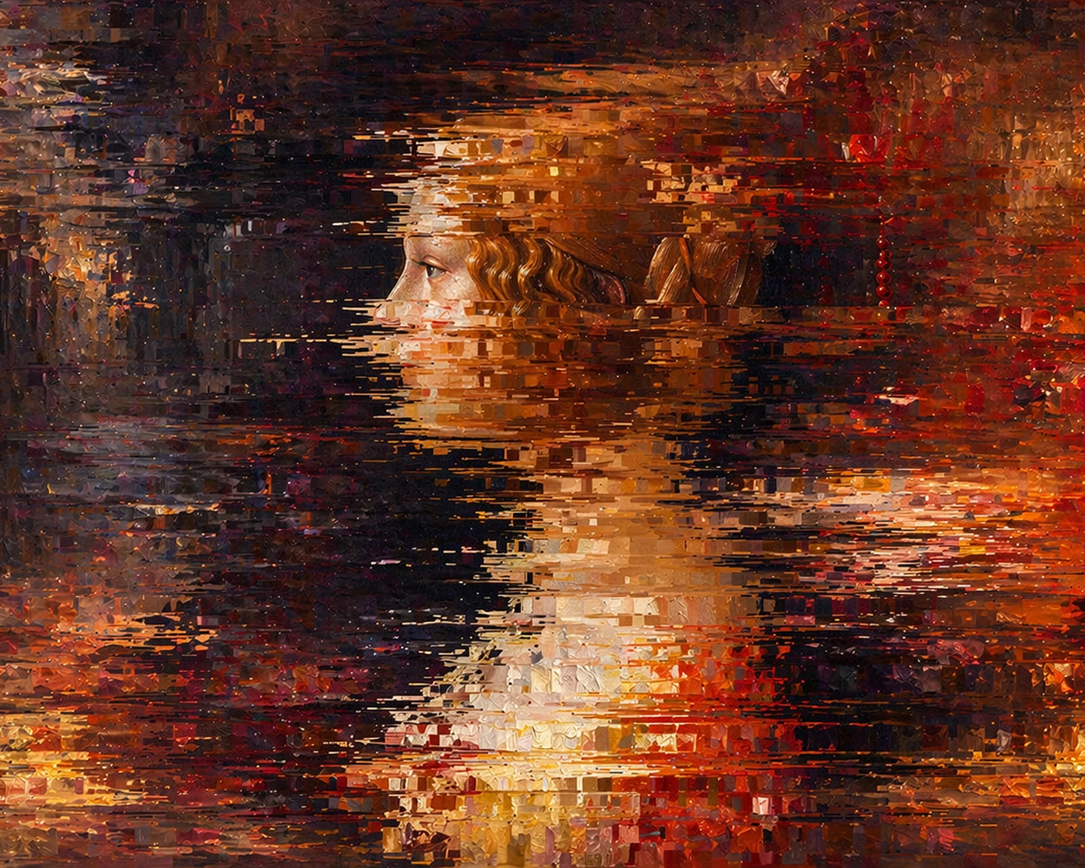 Generative art based on Spring (Primavera), circa 1482, by Sandro Botticelli.